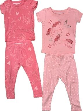 Carter’s Baby Girl Pink Unicorn Pajama Set 18M Cute Cozy Bundle